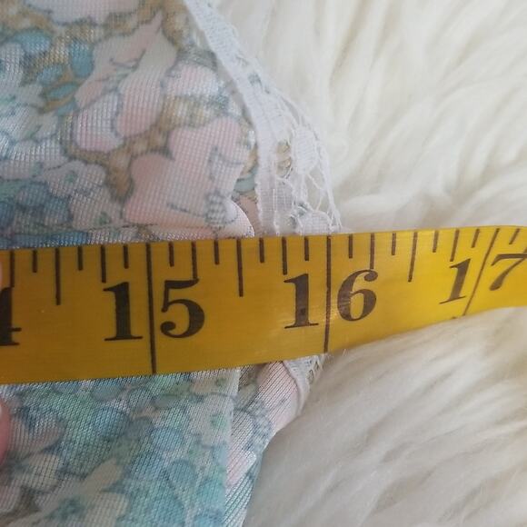 Vintage 80s Union Label Long Floral Slip Nightgown - Picture 6 of 7
